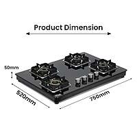 Shine Four Burner Gas Stove | Hob Top Auto Ignition
