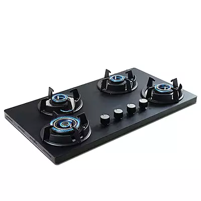Carnival Plus 784 Brass Burner Matt Finish Super Slim Tablet Hob 4 Burner Auto Ignition