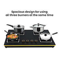 Shine Gold Four Burner Gas Stove | Hob Top Auto Ignition