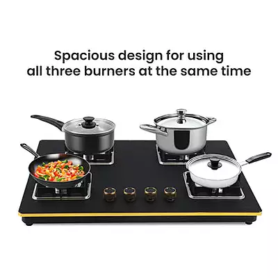 Shine Gold Four Burner Gas Stove | Hob Top Auto Ignition