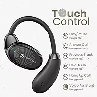 POR 2750 Harmonics Twins 31 OWS Earbuds – Bluetooth 5.4 | Out-Ear Design | Bass | Black