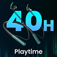 Portronics Harmonics Z12 Bluetooth In-Ear Headset – V5.3, Type-C | 35Hrs Play Time | Black