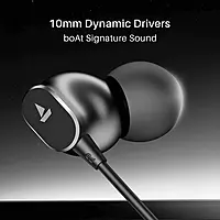 boAt BassHeads 90C Metallic Buds (Black)