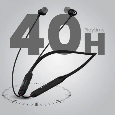 Portronics Harmonics Z8 Bluetooth Earphones - 40H Playback, Magnetic, LED Display, IPX4, Fast Charging (Black) Portronics Harmonics Z8 Bluetooth Earphones - 40H Playback, Magnetic, LED Display, IPX4, Fast Charging (Black)