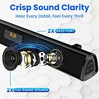 POR 2403 Pure Sound 106 Soundbar – 120W  Subwoofer  Bluetooth, USB, HDMI, AUX  Remote Control  Black