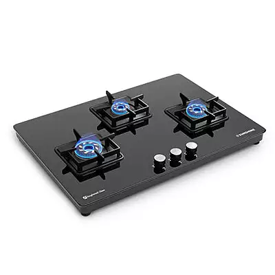 Slimmest Magnite 3 Burner Glass Hob Top Cooktop Manual Ignition
