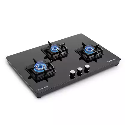 Slimmest Magnite 3 Burner Glass Hob Top Cooktop Manual Ignition