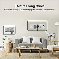 Portronics 16 Amp Power Plate 17 Extension Board with 4 Universal Sockets, 3840 Watts, 3m Cord, Resettable Fuse, Safety Shutter, 1-Socket 16A + 3-Socket 6A, Multi Plug for Home Appliances (White) Portronics 16 Amp Power Plate 17 Extension Board with 4 Universal Sockets, 3840 Watts, 3m Cord, Resettable Fuse, Safety Shutter, 1-Socket 16A + 3-Socket 6A, Multi Plug for Home Appliances (White)