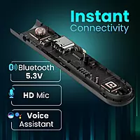 Portronics Harmonics Z12 Bluetooth In-Ear Headset – V5.3, Type-C | 35Hrs Play Time | Black