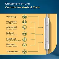 Portronics Kappa A In-Ear Earbuds – On/Off/Volume Switch | TPE Cable | 3.5mm | White