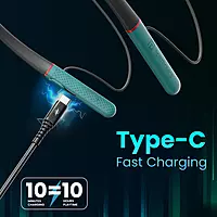 Portronics Harmonics Z12 Bluetooth In-Ear Headset – V5.3, Type-C | 35Hrs Play Time | Black