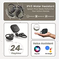 POR 2750 Harmonics Twins 31 OWS Earbuds – Bluetooth 5.4 | Out-Ear Design | Bass | Black