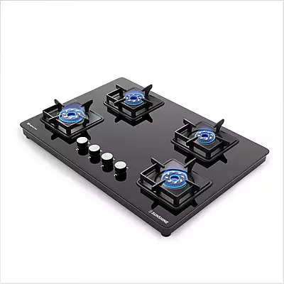 Slimmest Magnite 4 Burner Glass Hob Top Cooktop Manual Ignition