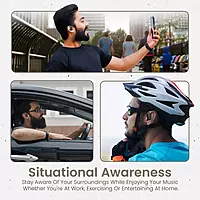 POR 2750 Harmonics Twins 31 OWS Earbuds – Bluetooth 5.4 | Out-Ear Design | Bass | Black