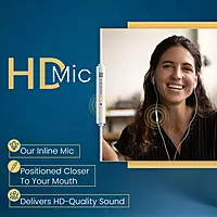 Portronics Kappa A In-Ear Earbuds – On/Off/Volume Switch | TPE Cable | 3.5mm | White