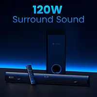 POR 2403 Pure Sound 106 Soundbar – 120W Subwoofer Bluetooth, USB, HDMI, AUX Remote Control Black