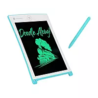 Portronics RuffPad – 8.5" Blue LCD E-Writer with Magnets, perfect for notes and doodles. Lightweight, portable, and eco-friendly. Easy to erase with a single button. Ideal for all ages!