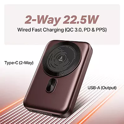 POWER BANK BOAT ENERGY SHROOM 10000 MAH PB331 WINE RED