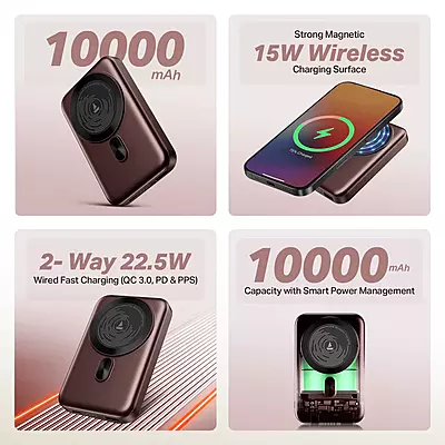 POWER BANK BOAT ENERGY SHROOM 10000 MAH PB331 WINE RED