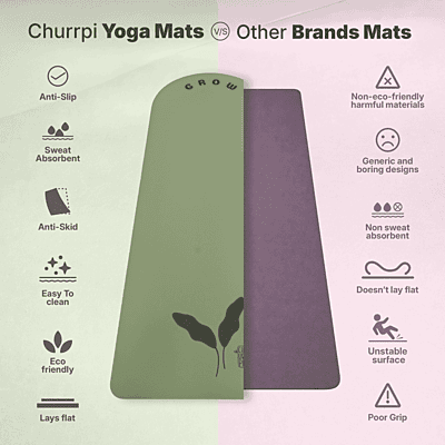 Grow Arched Yoga Mat | Pea Green