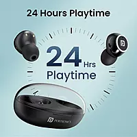 Portronics Harmonics Twins S13 TWS Earbuds – Bluetooth v5.3, In-Ear, Bass, 24hrs Playtime, Black