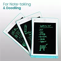Portronics RuffPad – 8.5" Blue LCD E-Writer with Magnets, perfect for notes and doodles. Lightweight, portable, and eco-friendly. Easy to erase with a single button. Ideal for all ages!