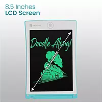 Portronics RuffPad – 8.5" Blue LCD E-Writer with Magnets, perfect for notes and doodles. Lightweight, portable, and eco-friendly. Easy to erase with a single button. Ideal for all ages!