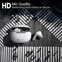POR 2899 Harmonics Twins 32 TWS Earbuds – Bluetooth 5.4 In-Ear Design Bass 30H Playtime White