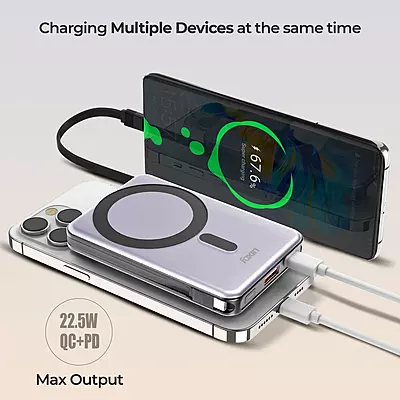 Power Bank Foxin 10000mAh MagSafe Mag One FPB-154 Meteor Grey