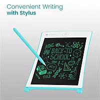 Portronics RuffPad – 8.5" Blue LCD E-Writer with Magnets, perfect for notes and doodles. Lightweight, portable, and eco-friendly. Easy to erase with a single button. Ideal for all ages!