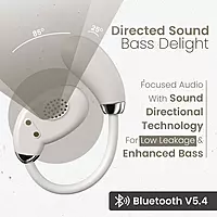 POR 2751 Harmonics Twins 31 OWS Earbuds – Bluetooth 5.4 | Out-Ear Design | Bass| White