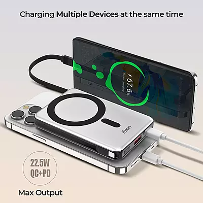 Power Bank Foxin 10000mAh MagSafe Mag One FPB-154 Pearl White