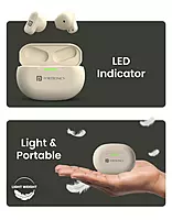 Portronics POR 2213 Harmonics Twins S17 TWS Earbuds – Bluetooth 5.3 In-Ear 24hrs Playtime Beige