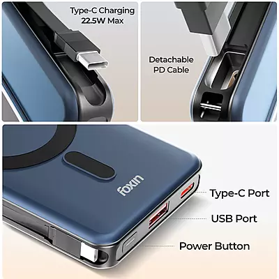 Power Bank Foxin 10000mAh MagSafe Mag One FPB-154 Stellar Blue