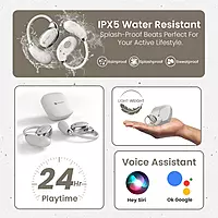 POR 2751 Harmonics Twins 31 OWS Earbuds – Bluetooth 5.4 | Out-Ear Design | Bass| White