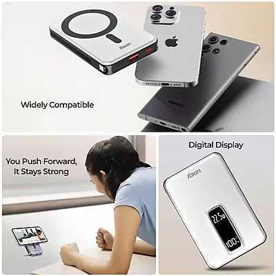 Power Bank Foxin 10000mAh MagSafe Mag One FPB-154 Pearl White
