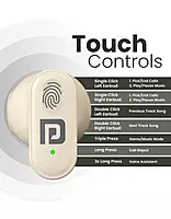 Portronics POR 2213 Harmonics Twins S17 TWS Earbuds – Bluetooth 5.3  In-Ear  24hrs Playtime  Beige