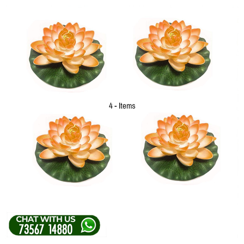 Artificial Plastic Lotus with Leaf for Decoration 18 CM