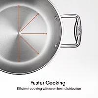 Stahl Triply Stainless Steel Artisan Cook & Serve Casserole with Lid