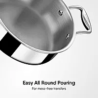 Stahl Triply Stainless Steel Artisan Cook & Serve Casserole with Lid