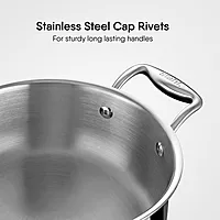 Stahl Triply Stainless Steel Artisan Cook & Serve Casserole with Lid