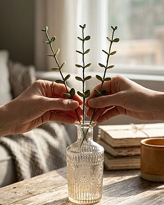 Eucalyptus Stem Large Dark Green