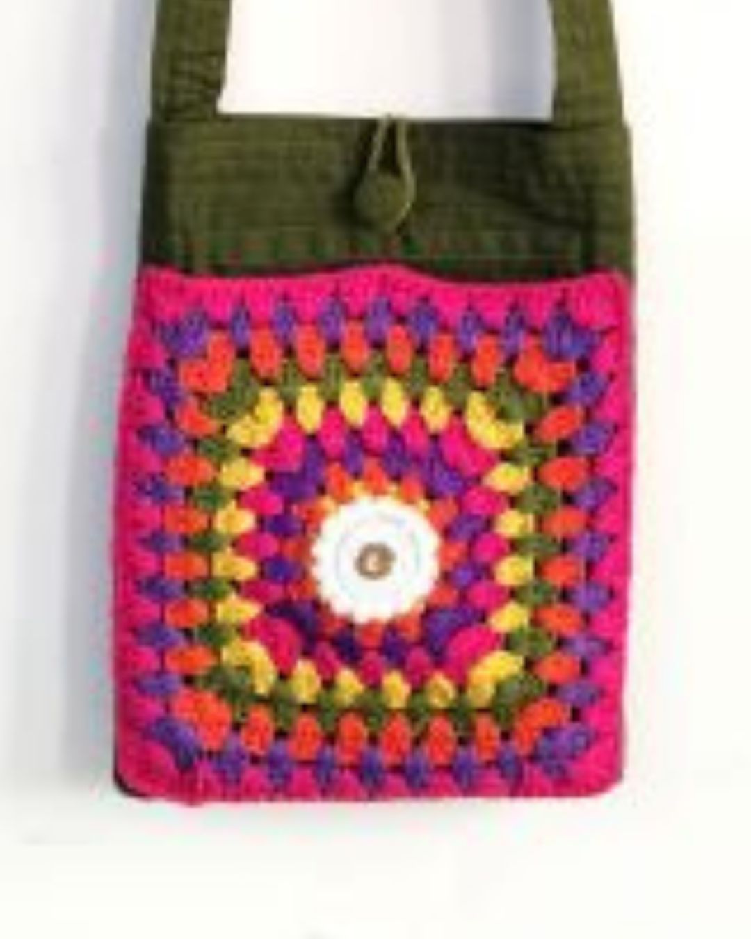 Crochet Granny Square Sling Bag