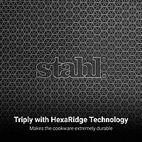 Stahl Artisan Hybrid Triply Frying Pan | Induction & Gas Stove Compatible | Honeycomb Non Stick Fry Pan