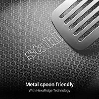 Stahl Artisan Hybrid Triply Frying Pan | Induction & Gas Stove Compatible | Honeycomb Non Stick Fry Pan