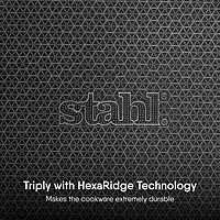 Stahl Artisan Hybrid Deep Frypan | Triply Steel with HexaRidge | Stick-Resistant, PFOA-Free | Gas & Induction Friendly