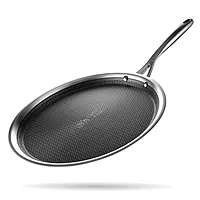 Stahl Artisan Hybrid Triply Tawa | Tawa with Induction Base | Non Stick Pan, Stainless Steel Scratch Resistant