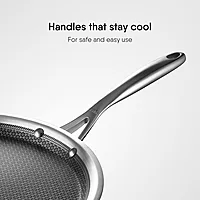 Stahl Artisan Hybrid Triply Tawa | Tawa with Induction Base | Non Stick Pan, Stainless Steel Scratch Resistant