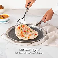 Stahl Artisan Hybrid Triply Tawa | Tawa with Induction Base | Non Stick Pan, Stainless Steel Scratch Resistant