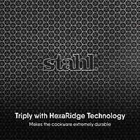Stahl Artisan Hybrid Triply Tawa | Tawa with Induction Base | Non Stick Pan, Stainless Steel Scratch Resistant